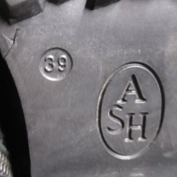 Ash "Xim" Black Leather Studded Lace Up Combat Boots Sz.9/39 - Picture 9 of 13